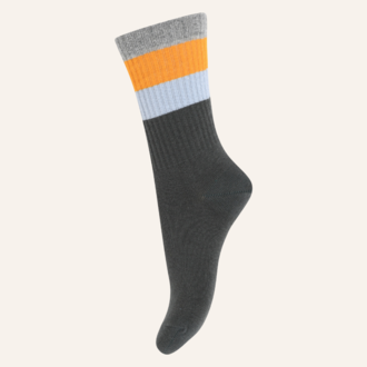 Melton Wide stripes socks - Urban green