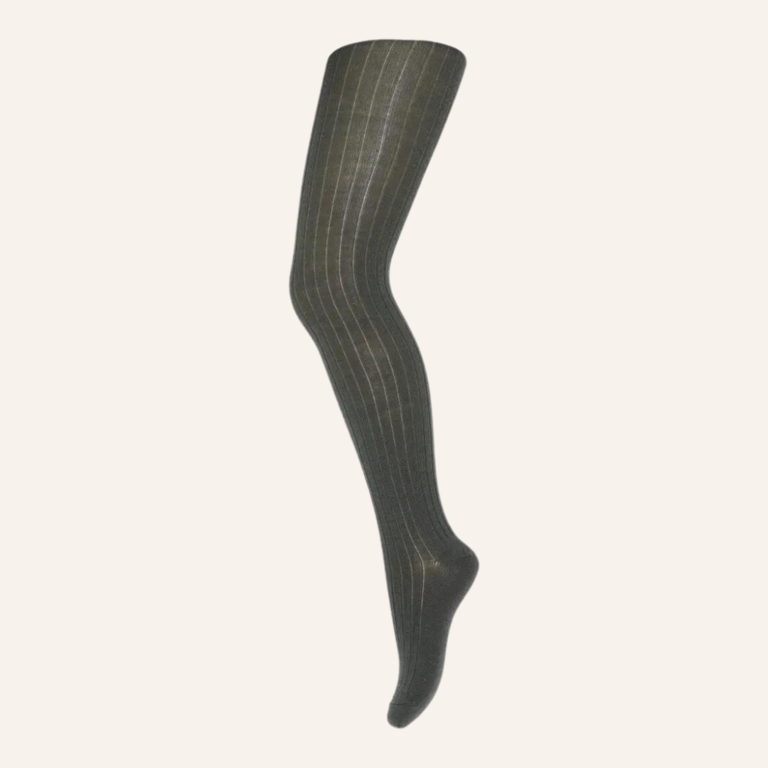 MP Denmark Cotton rib tights - Dusty ivy green