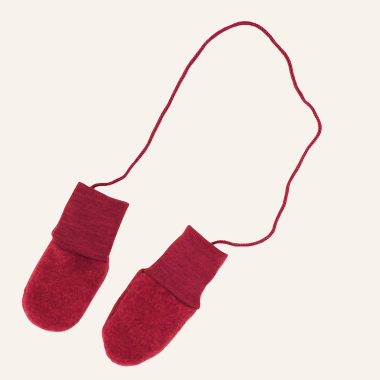 Engel Natur Engel Natur Baby wantjes - Jaspis melange rood