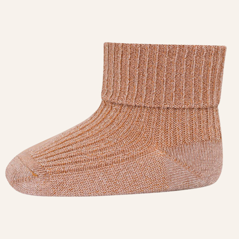 MP Denmark Ida glitter socks - Tawny brown