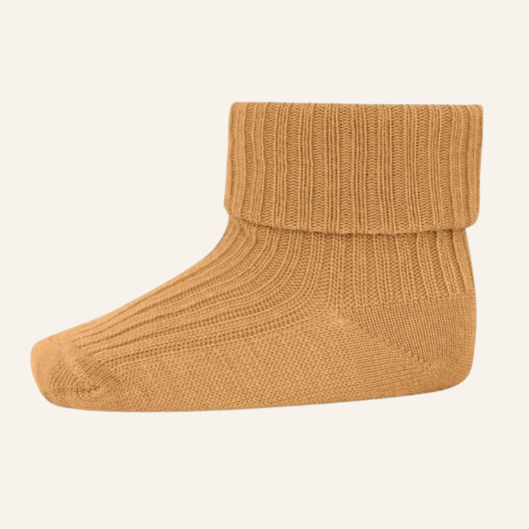 MP Denmark Wool rib baby socks - Tinsel