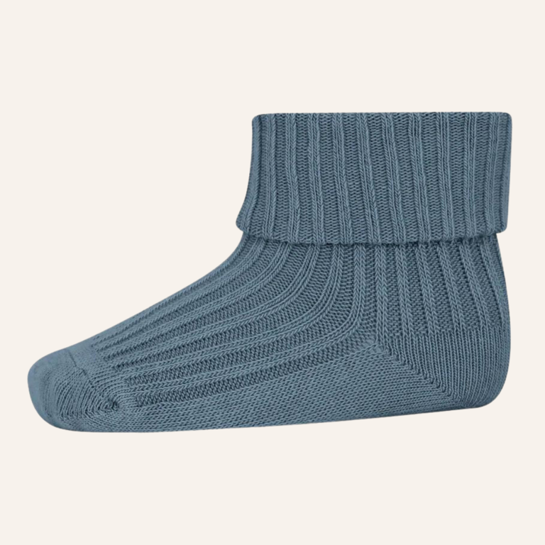 MP Denmark Wool rib baby socks - Stormy sea