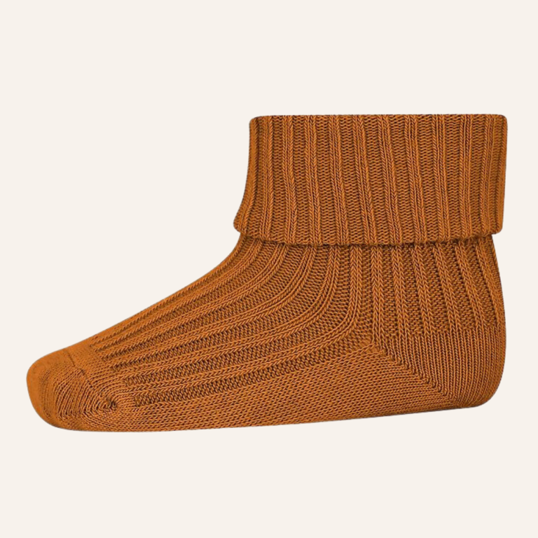 MP Denmark Wool rib baby socks - Meerkat