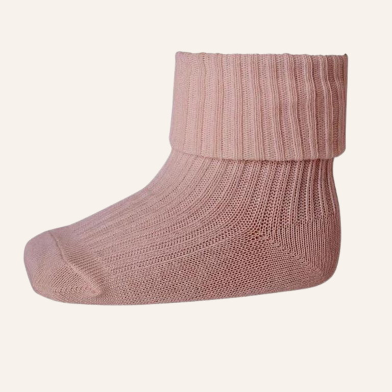 MP Denmark Cotton baby rib socks - Rose grey