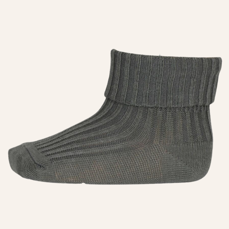 MP Denmark Wool rib baby socks - Agave green