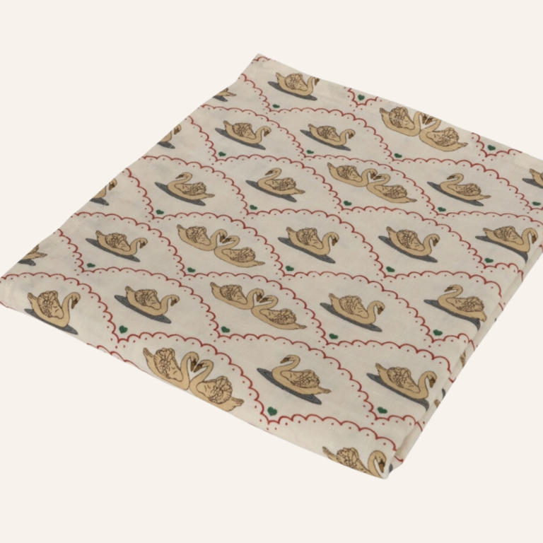 Konges Sløjd Big muslin swaddle gots - Swan