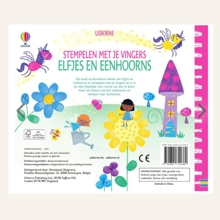 Stempelen met je vingers - Eenhoorns en elfjes