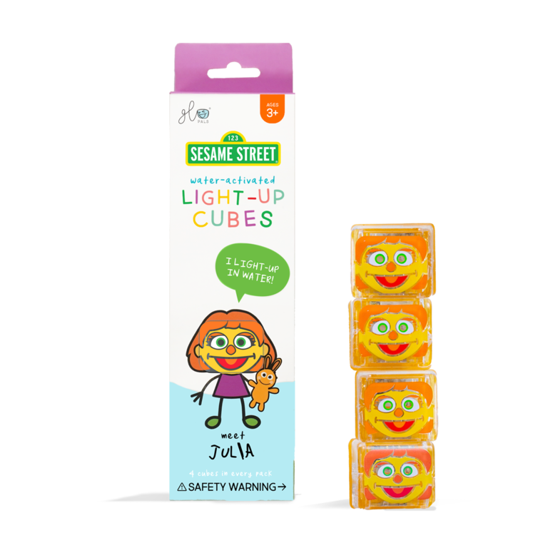 Glo Pals Glo Pals Light Up Cubes Badspeeltje - Julia Sesamstraat