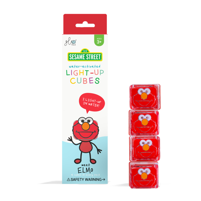 Glo Pals Glo Pals Light Up Cubes Badspeeltje - Elmo