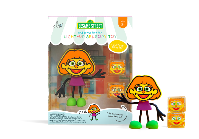 Glo Pals Glo Pals Light Up Sensory Toy Badspeeltje - Sesamstraat Julia