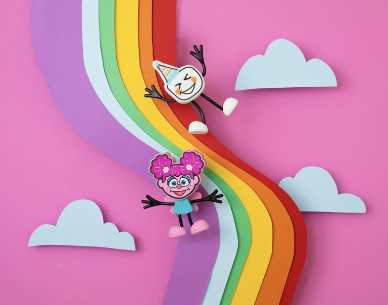 Glo Pals Glo Pals Light Up Sensory Toy Badspeeltje - Sesamstraat Abby