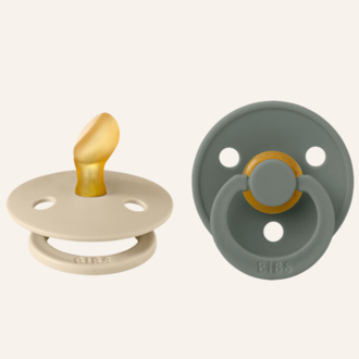 Bibs Colour 2-pack maat 1 - ANATOMICAL  Vanilla - Pine