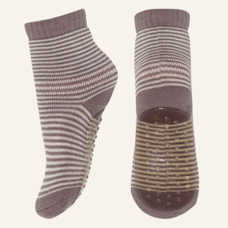 MP Denmark Vilde wool socks anti-slip - Dark Purple Dove