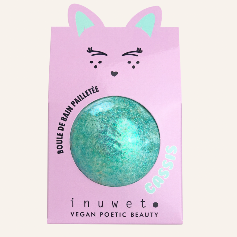 Inuwet Glitter fizzer bath bomb - Cassis/Turquoise