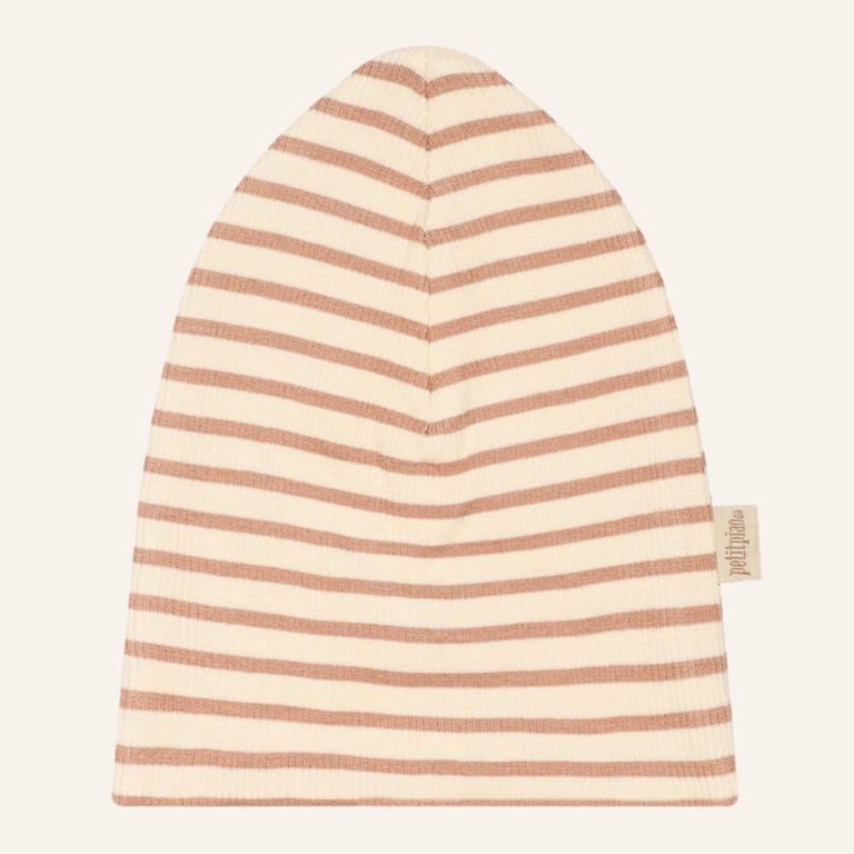 Beanie hat modal striped - Cafe rose