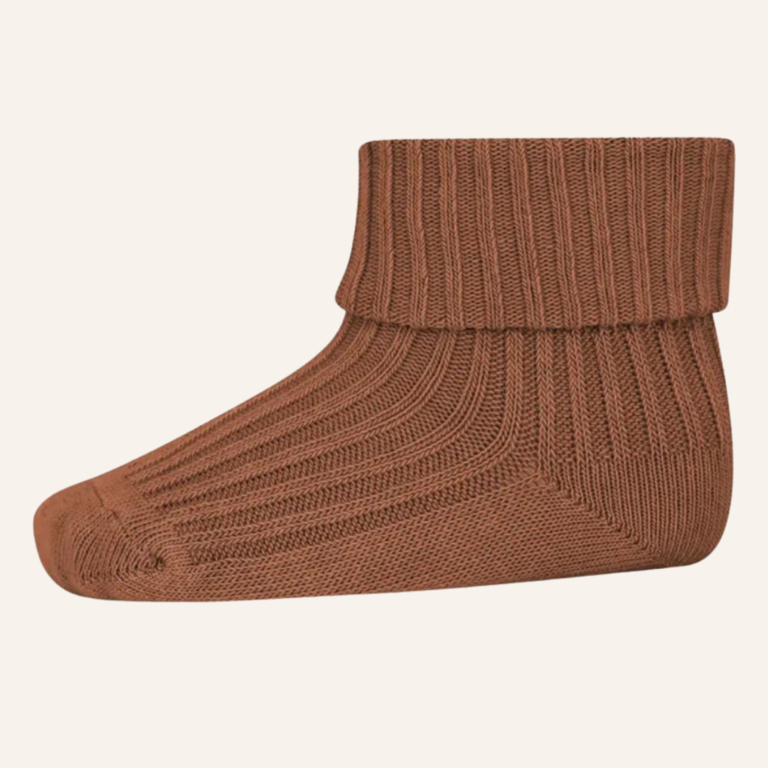 MP Denmark Cotton baby rib socks - Russet