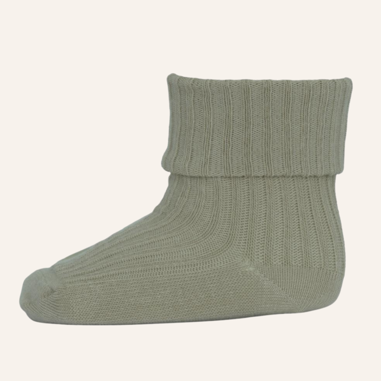 MP Denmark Cotton baby rib socks - Desert sage