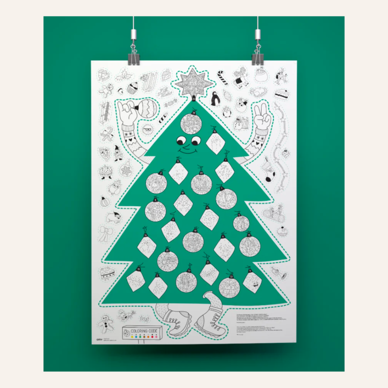 OMY Advent poster Sapin Geant - Giant tree