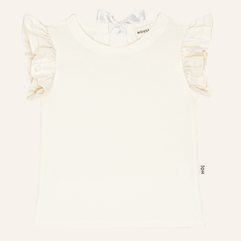 House of Jamie House of Jamie Ruffled Tee - Cream