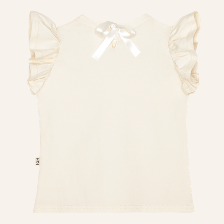 House of Jamie House of Jamie Ruffled Tee - Cream