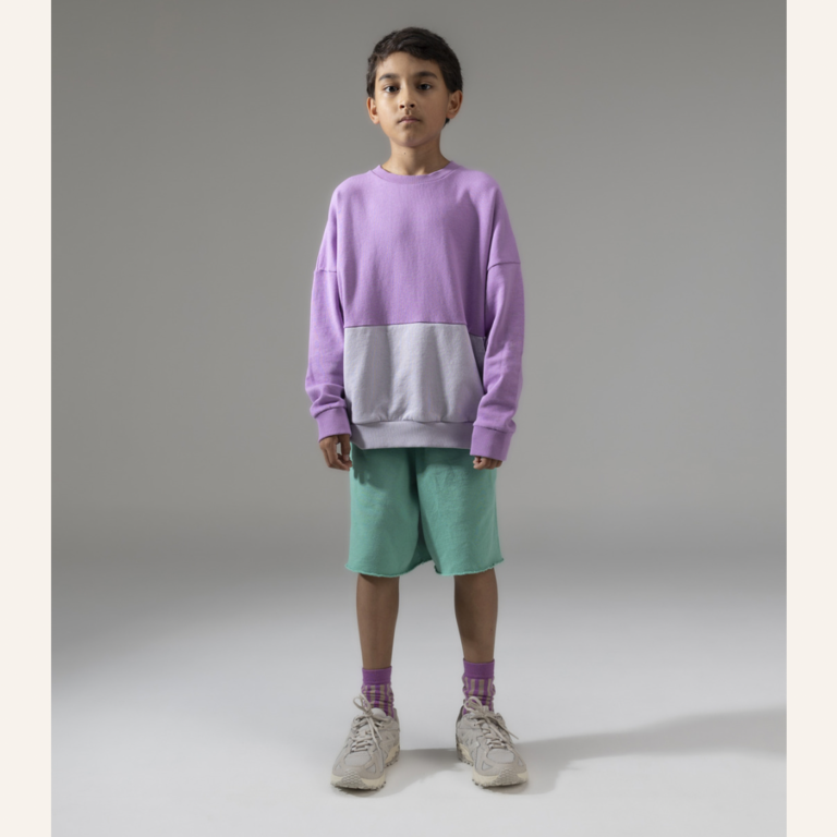 Mingo Mingo oversized pocket sweater - Raindrops violet