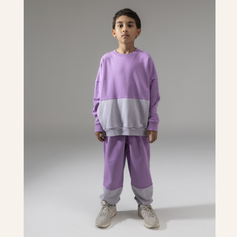 Mingo Mingo oversized pocket sweater - Raindrops violet