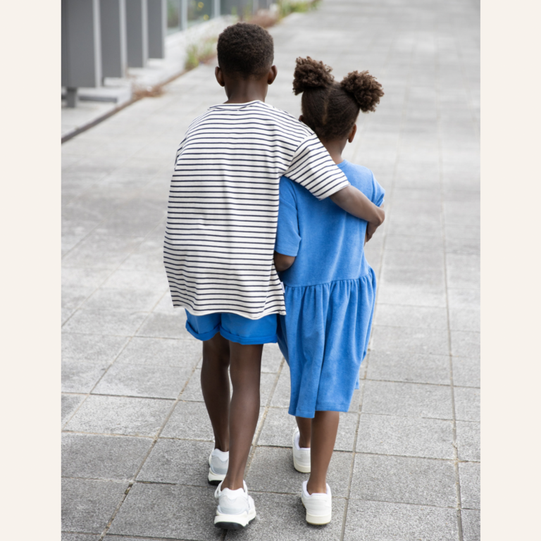 Mingo Mingo oversized T-shirt - Navy stripe