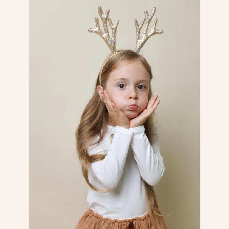 Billy loves Audrey Merry antlers Aliceband - Goud