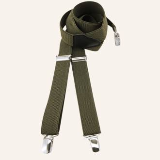 We love Ties kinderbretels uni - Legergroen