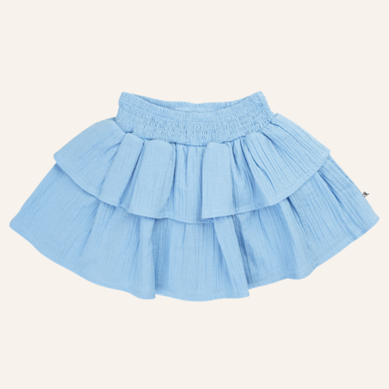 CarlijnQ CarlijnQ Two layered ruffled skirt - Basic blauw