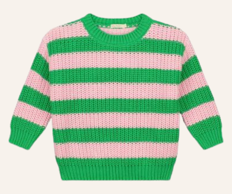 Yuki Chunky Knitted Sweater - Spring stripes