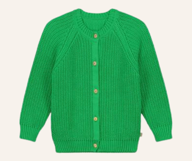 Yuki Raglan Cardigan - Apple green