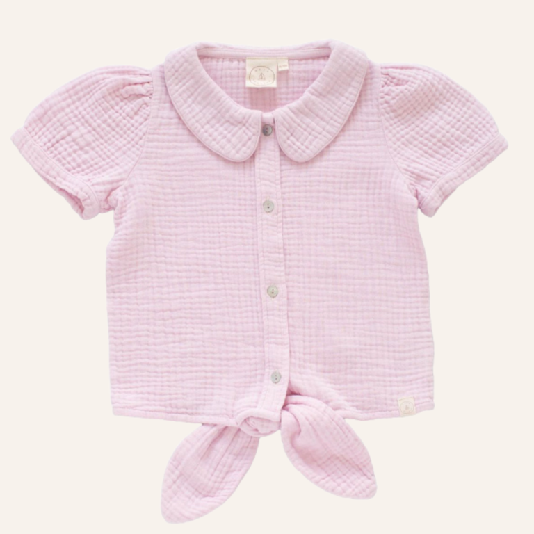 Navy Natural Navy Natural - Faye blouse pink mousseline