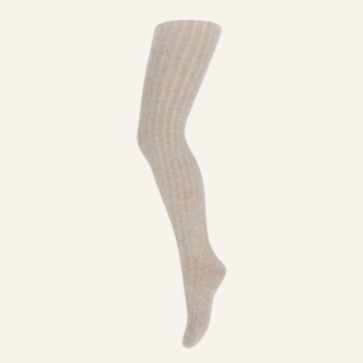 MP Denmark Cotton rib tights - Beige melange MP Denmark Cotton rib tights - Beige melange