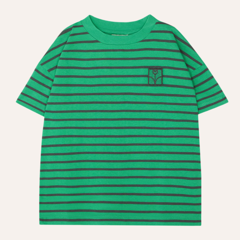 The Campamento Green striped kids t-shirt