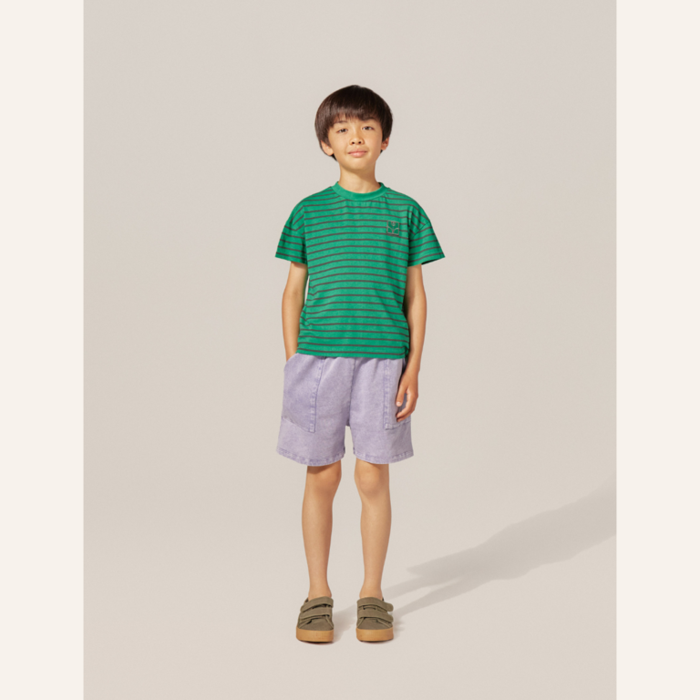 The Campamento Green striped kids t-shirt