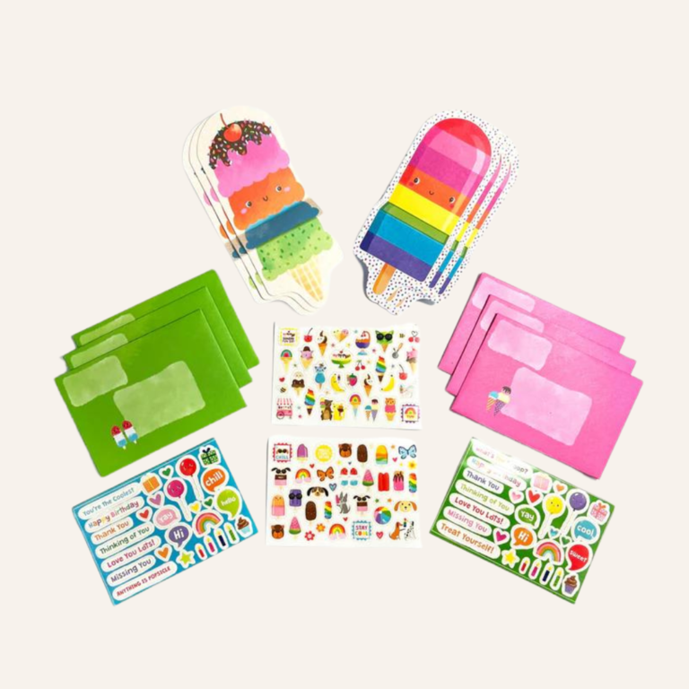 OOLY Tiny Tadas Note card & Sticker kit - Sweet treats