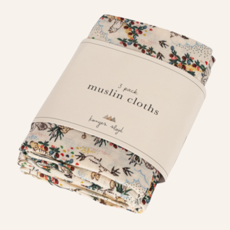 Konges Sløjd 3 pack muslin cloth gots - Mizumi Konges Sløjd 3 pack muslin cloth gots - Mizumi