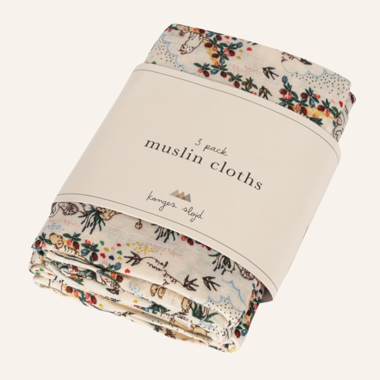 Konges Sløjd 3 pack muslin cloth gots - Mizumi