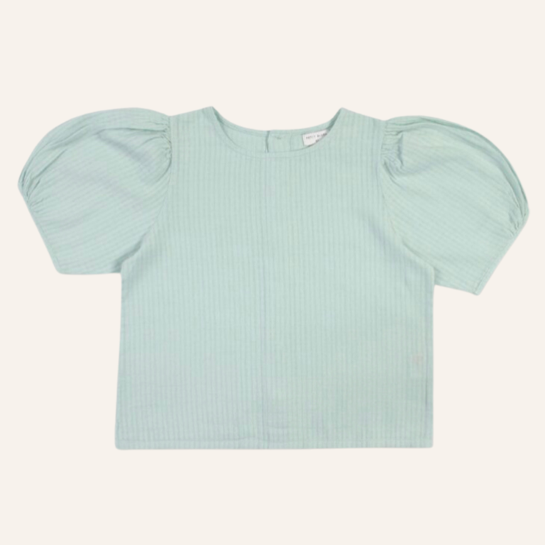 Petit Blush Petit Blush Ballon sleeve blouse - Surf spray