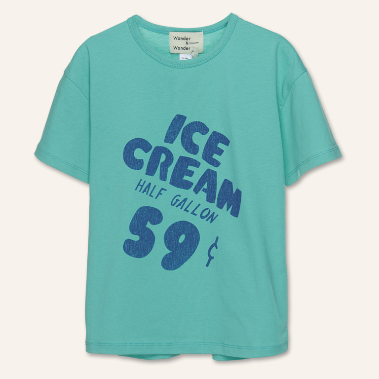 Wander & Wonder Wander & Wonder Ice cream tee - Aqua