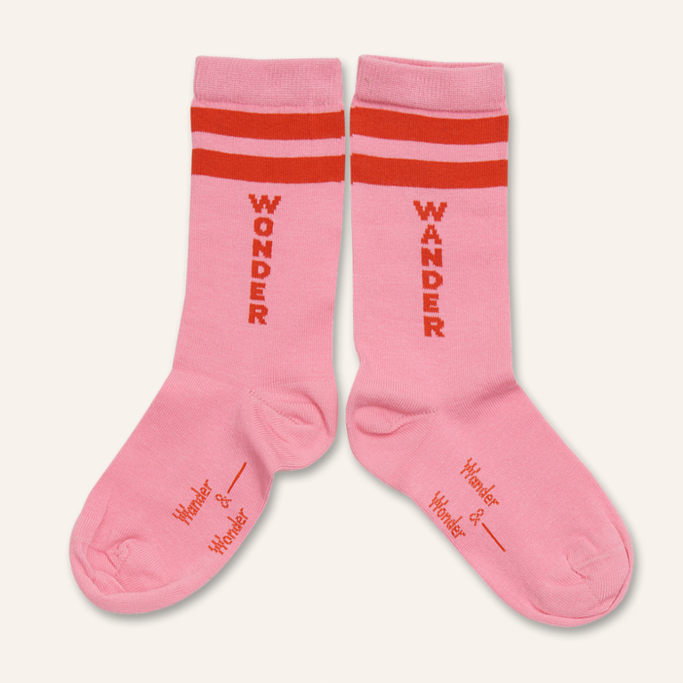 Wander & Wonder Wander & Wonder stripe socks - Pink