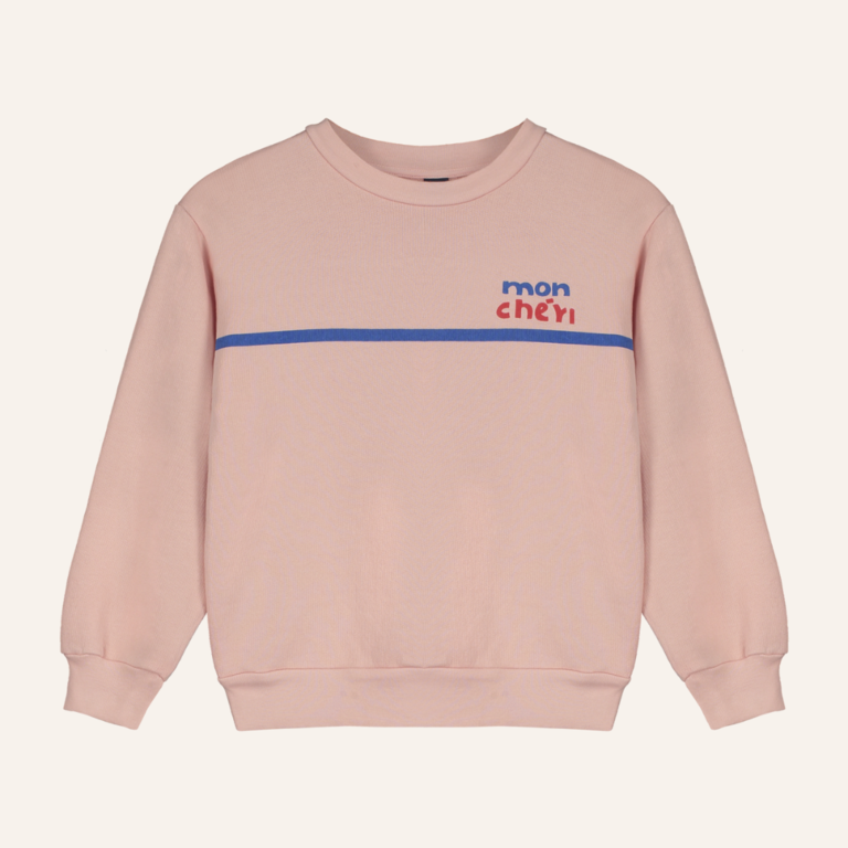 Bonmot Sweatshirt mon cheri stripe  - Tan rose