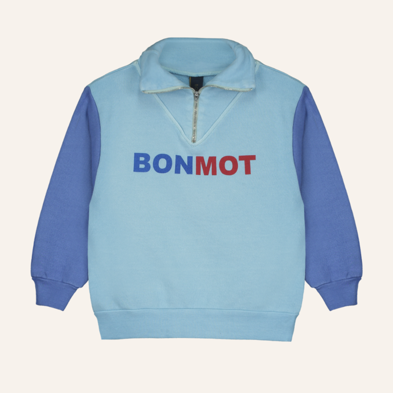 Bonmot Sweatshirt zipp Bonmot  - River blue