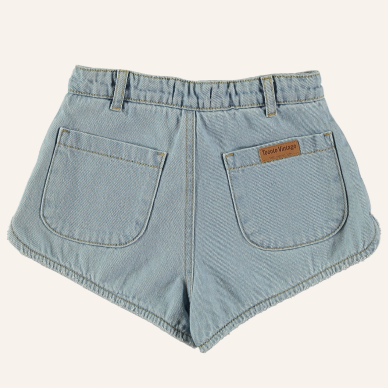 Tocoto Vintage Girl jeans shorts - Blue