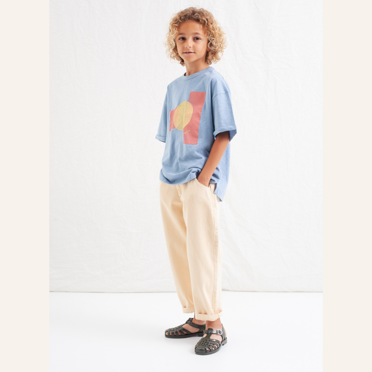 Tocoto Vintage Oversized printed t-shirt sunshine - Blue