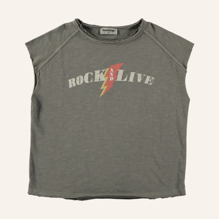 Tocoto Vintage Rock & live sleeveless t-shirt - Dark grey