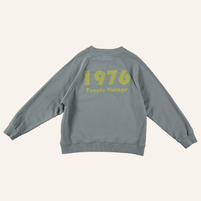 Tocoto Vintage Kid sweatshirt with 1976 print - Blue
