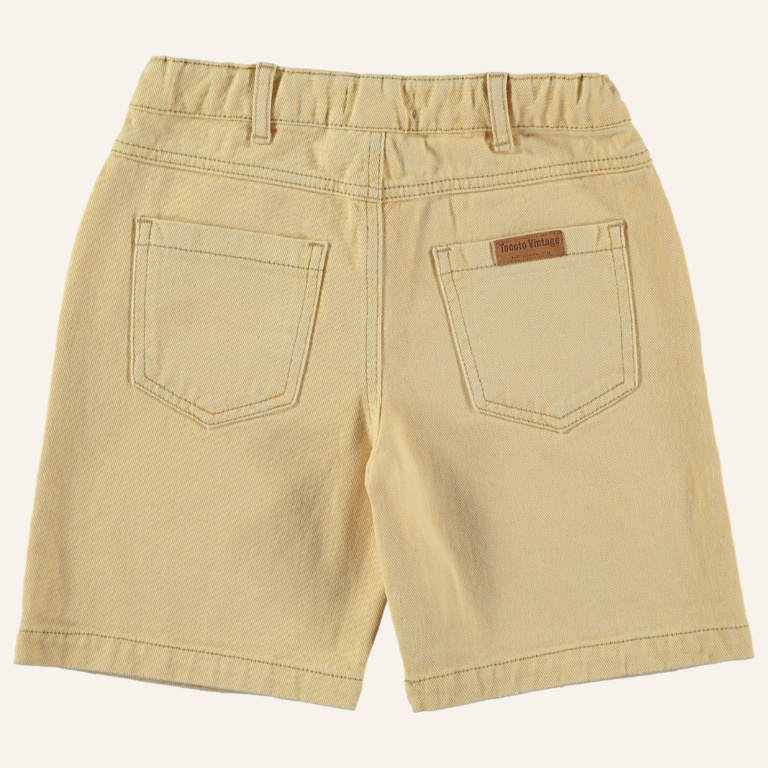 Tocoto Vintage Kids twill shorts bermuda style - Yellow