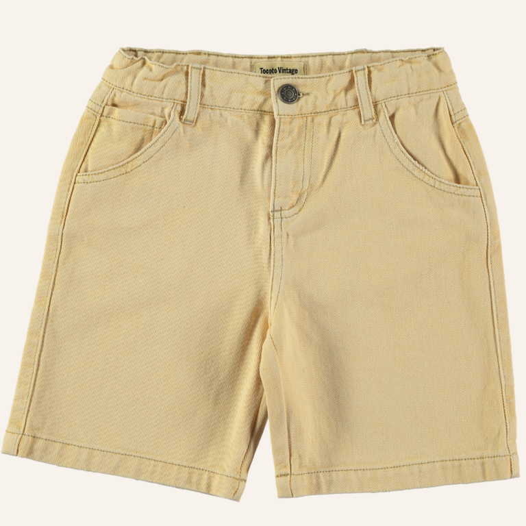 Tocoto Vintage Kids twill shorts bermuda style - Yellow